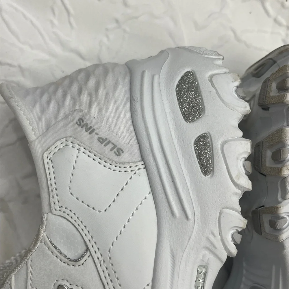 Skechers All-White Chunky Lace-Up Sneakers
